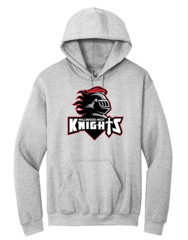 Millwood High - Sport Grey Millwood High Logo Hoodie (Full Chest)