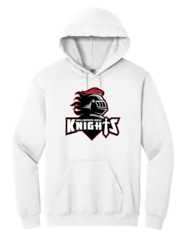 Millwood High - White Millwood High Logo Hoodie (Full Chest)