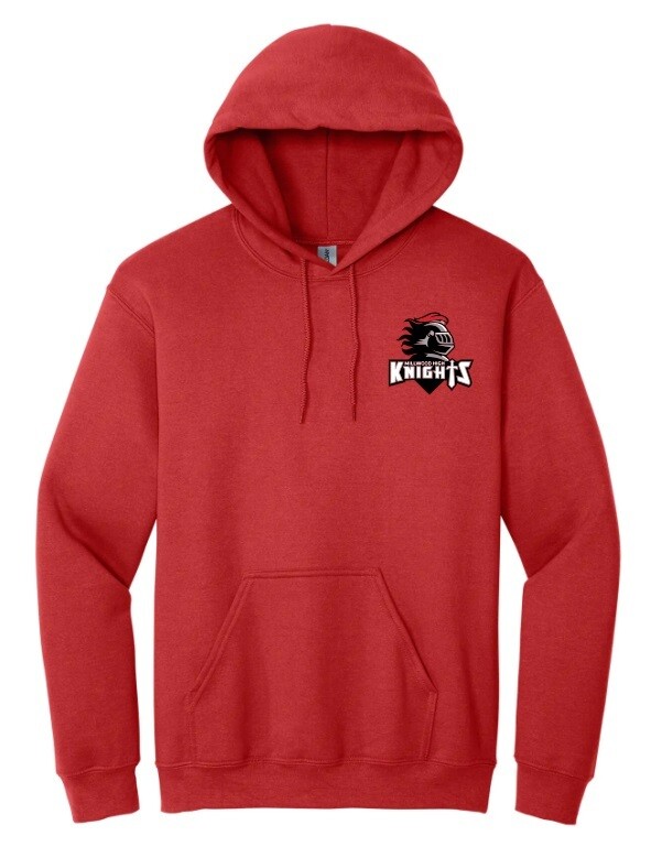 Millwood High - Red Millwood High Logo Hoodie (Left Chest)