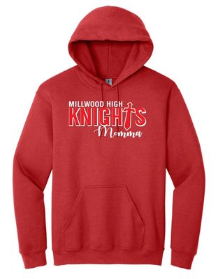 Millwood High - Red Millwood Knights Momma Hoodie (Full Chest)