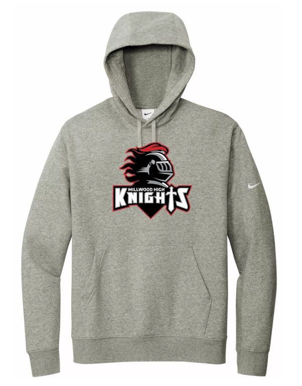 Millwood High - Dark Heather Millwood High Logo Nike Hoodie (Full Chest)