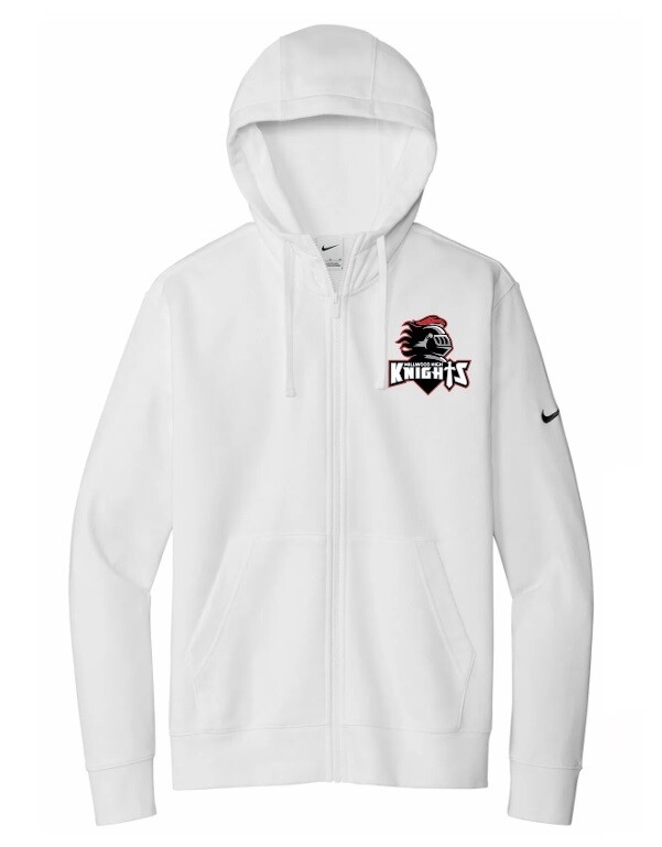 Millwood High - White Millwood High Logo Nike Zip Hoodie