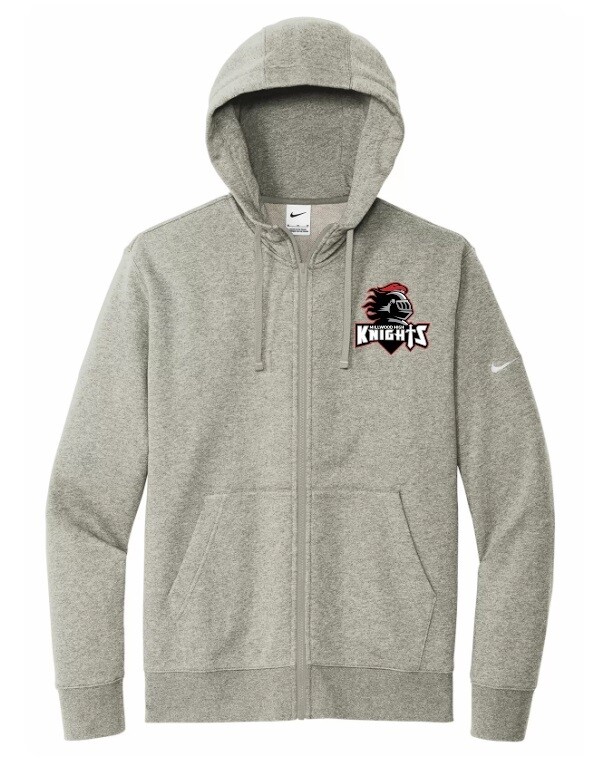 Millwood High - Dark Heather Millwood High Logo Nike Zip Hoodie