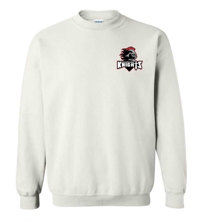 Millwood High - White Millwood High Logo Crewneck Sweatshirt (Left Chest Logo)