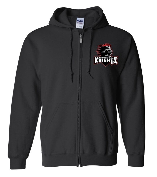 Millwood High - Black Millwood High Logo Zip Hoodie