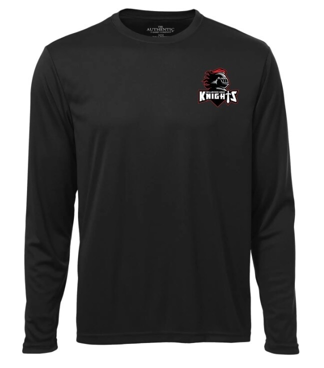 Millwood High - Black Millwood High Logo Long Sleeve Moist Wick Shirt (Left Chest)