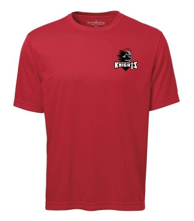 Millwood High - Red Millwood High Logo Short Sleeve Moist Wick (Left Chest)