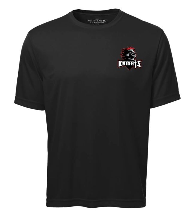 Millwood High - Black Millwood High Logo Short Sleeve Moist Wick (Left Chest)