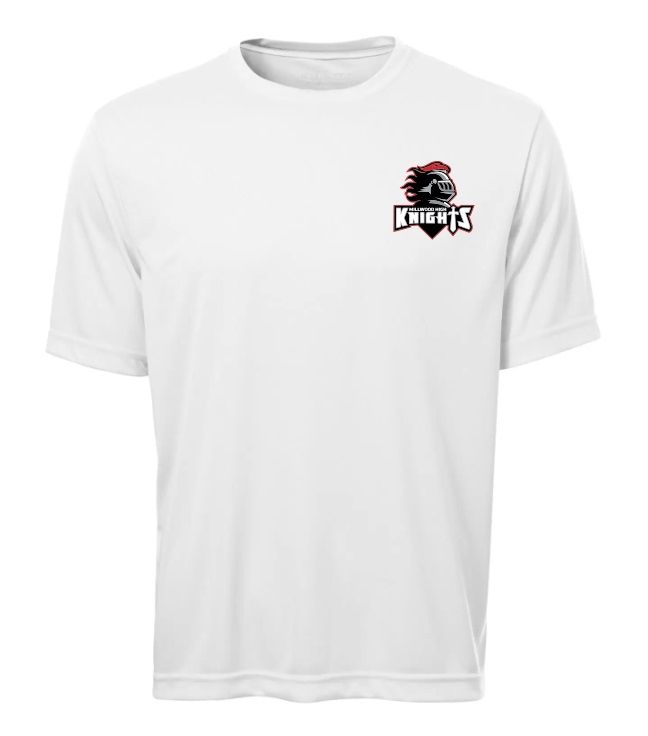 Millwood High - White Millwood High Logo Short Sleeve Moist Wick (Left Chest)