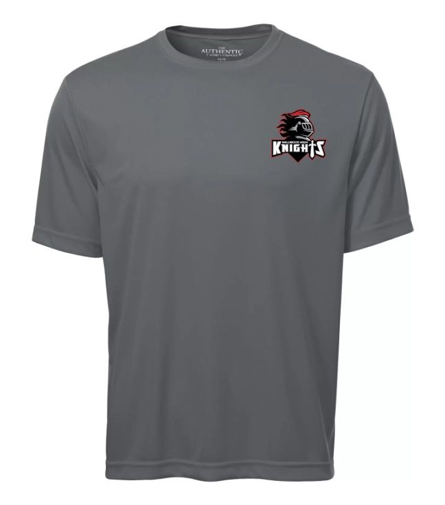 Millwood High - Coal Grey Millwood High Logo Short Sleeve Moist Wick (Left Chest)