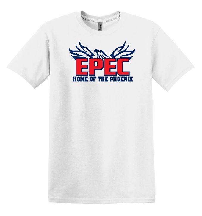 Eastern Passage Education Centre - White EPEC Home of the Phoenix T-Shirt (Full Chest Logo)