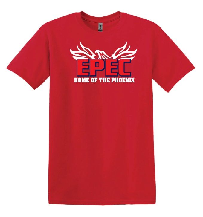 Eastern Passage Education Centre - Red EPEC Home of the Phoenix T-Shirt (Full Chest Logo)