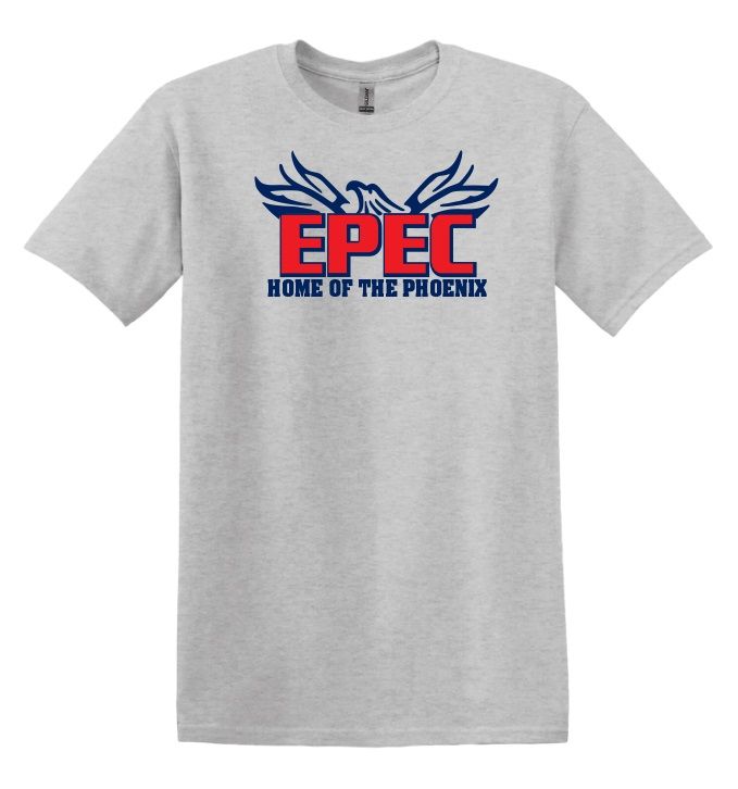 Eastern Passage Education Centre - Sport Grey EPEC Home of the Phoenix T-Shirt (Full Chest Logo)