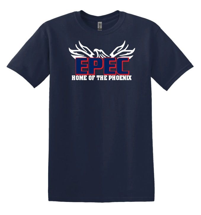 Eastern Passage Education Centre - Navy EPEC Home of the Phoenix T-Shirt (Full Chest Logo)