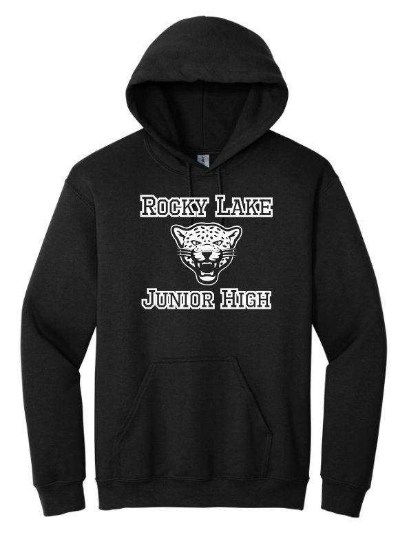 Rocky Lake Junior High -  Black Rocky Lake Junior High Logo Hoodie (Full Chest)