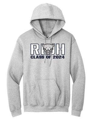 Rocky Lake Junior High - Sport Grey RLJH with Leopard Class of 2024 Hoodie