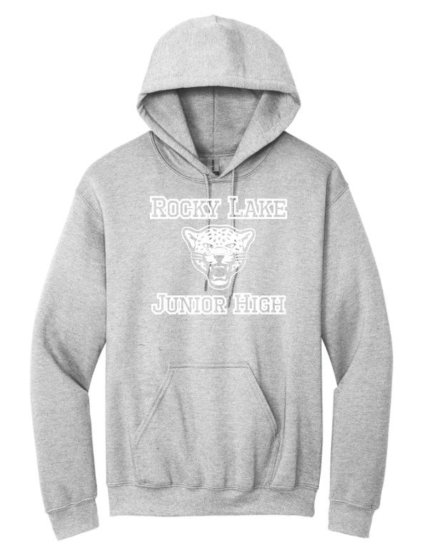 Rocky Lake Junior High -  Sport Grey Rocky Lake Junior High Logo Hoodie (Full Chest)