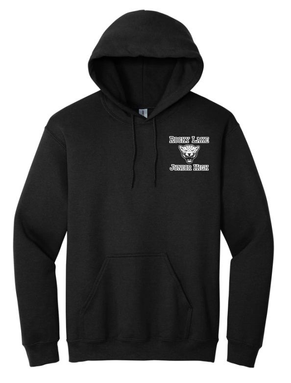 Rocky Lake Junior High -  Black Rocky Lake Junior High Logo Hoodie (Left Chest)