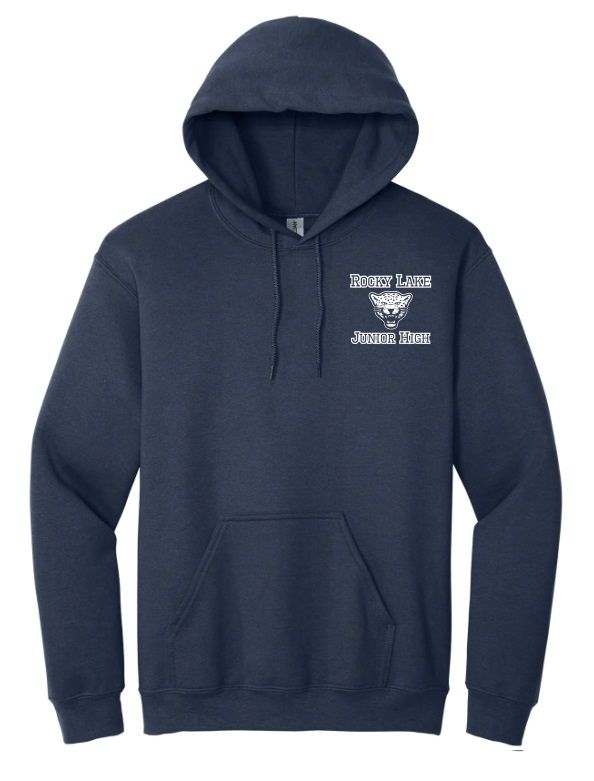 Rocky Lake Junior High -  Navy Rocky Lake Junior High Logo Hoodie (Left Chest)