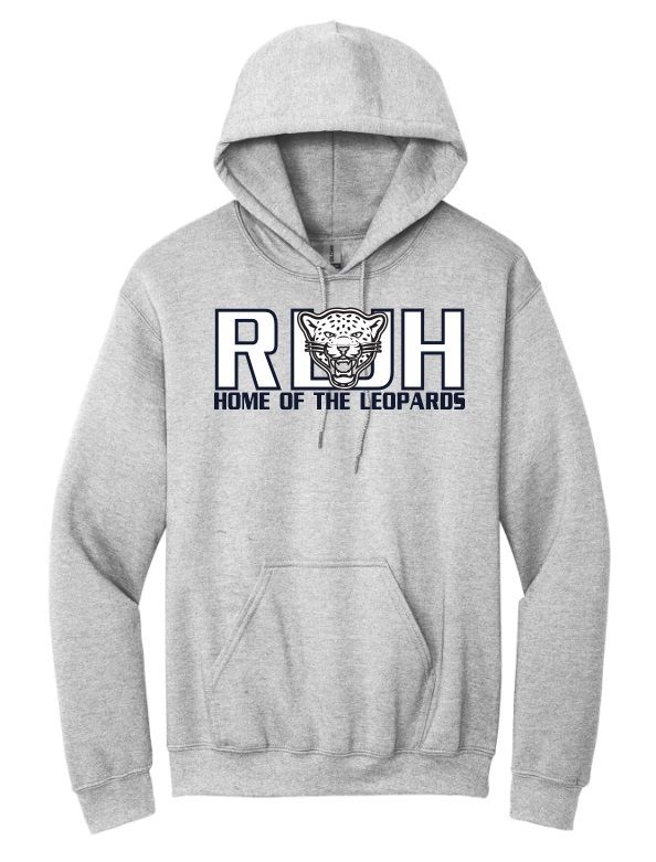 Rocky Lake Junior High -  Sport Grey Home of the Leopards Hoodie