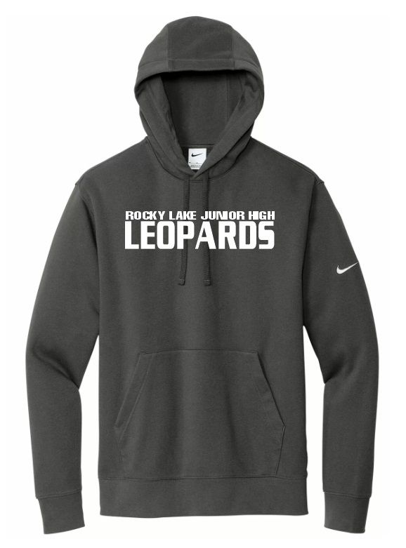 Rocky Lake Junior High - Anthracite Leopards Nike Hoodie