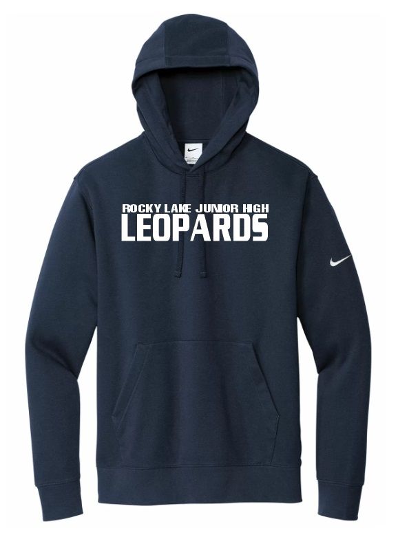 Rocky Lake Junior High - Navy Leopards Nike Hoodie
