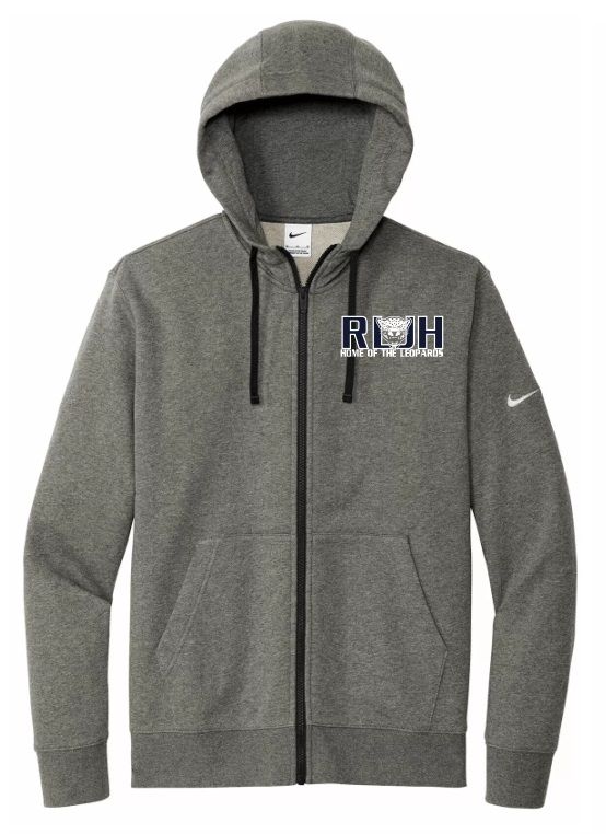 Rocky Lake Junior High - Anthracite Home of the Leopards Nike Zip Hoodie