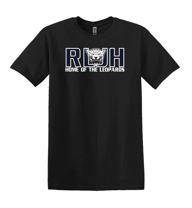Rocky Lake Junior High - Black Home of the Leopards T-Shirt