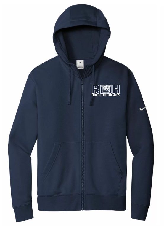 Rocky Lake Junior High - Navy Home of the Leopards Nike Zip Hoodie