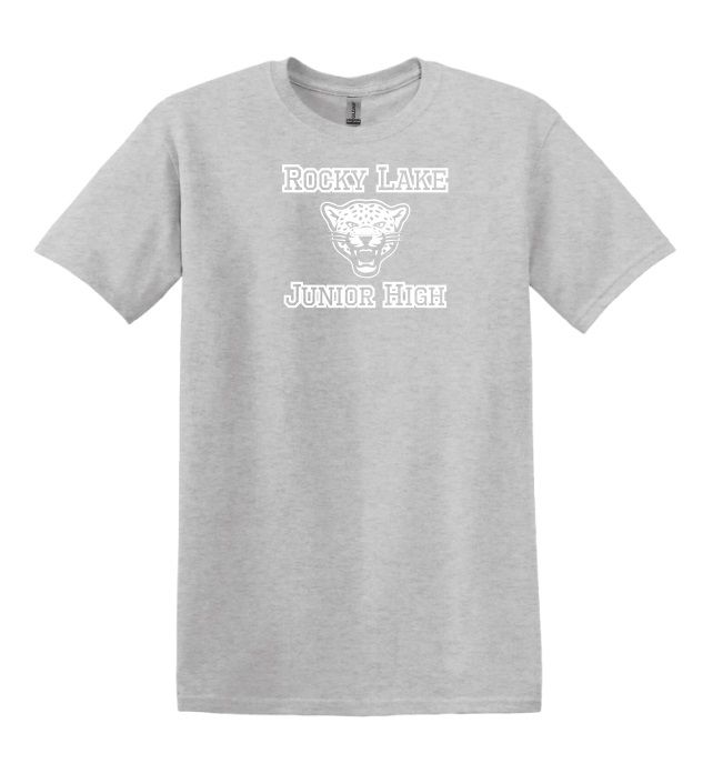 Rocky Lake Junior High - Sport Grey Rocky Lake Junior High Logo T-Shirt (Full Chest)