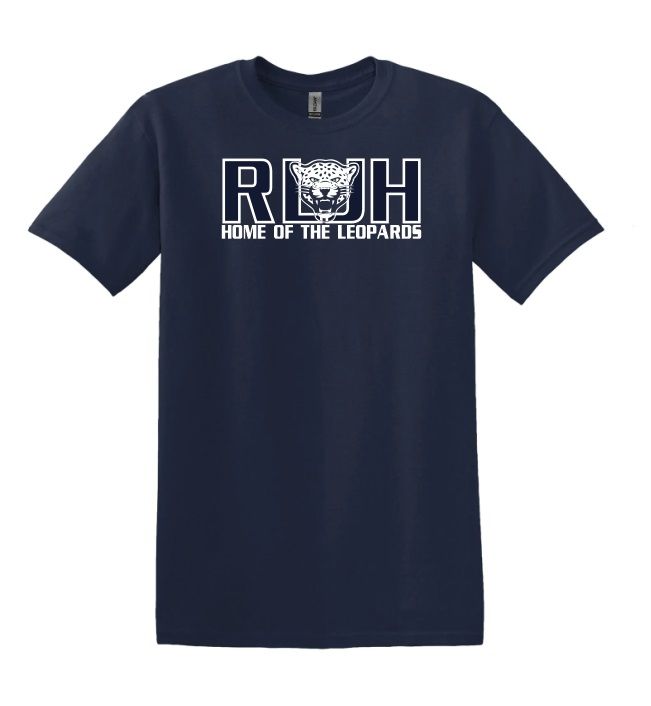 Rocky Lake Junior High - Navy Home of the Leopards T-Shirt