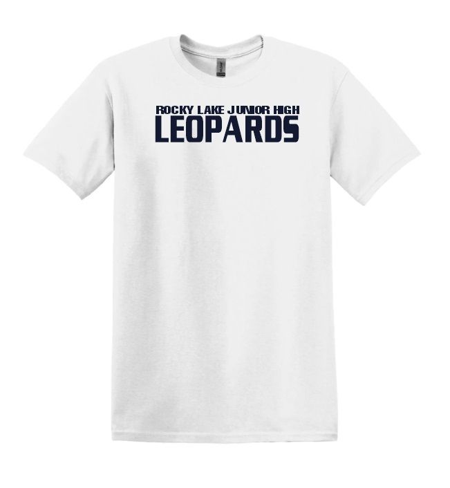Rocky Lake Junior High - White Leopards T-Shirt