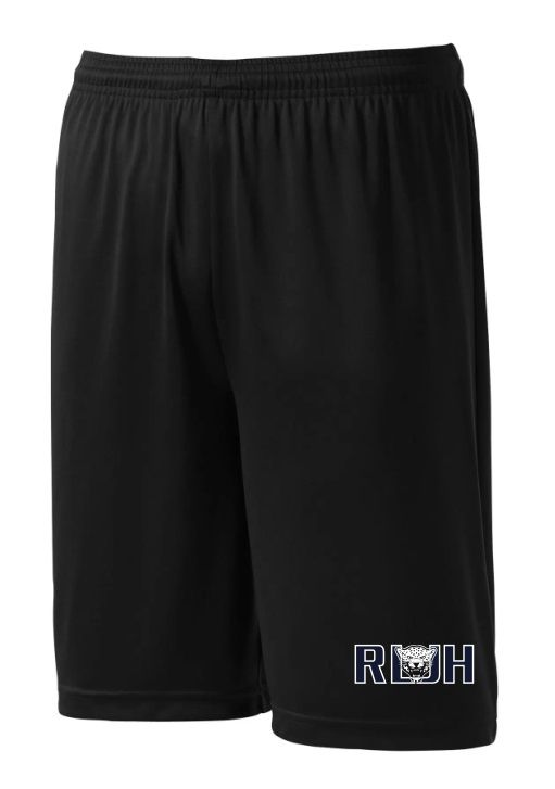 Rocky Lake Junior High - Black RLJH with Leopard Head Shorts
