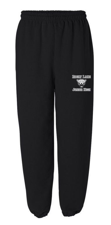 Rocky Lake Junior High - Black Rocky Lake Junior High Logo Sweatpants
