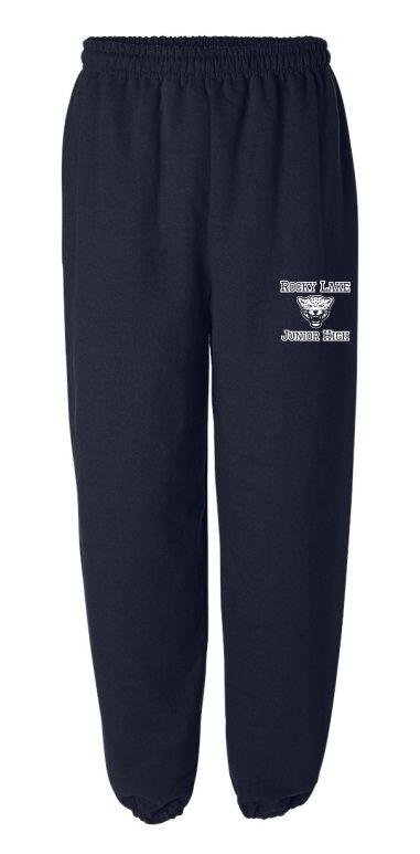 Rocky Lake Junior High - Navy Rocky Lake Junior High Logo Sweatpants