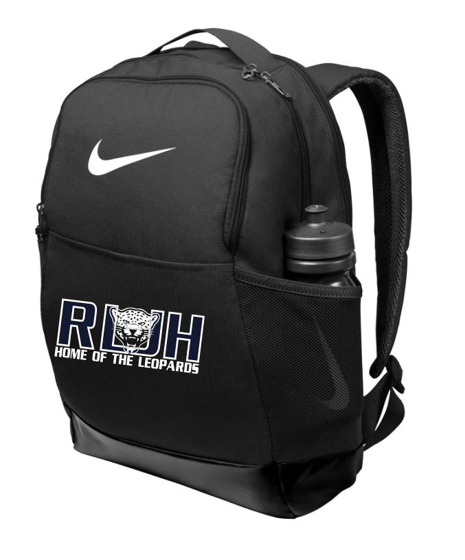 Rocky Lake Junior High - Black Home of the Leopards Logo Nike Backpack