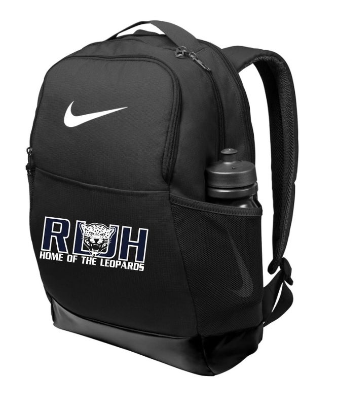 Rocky Lake Junior High - Black Home of the Leopards Logo Nike Backpack