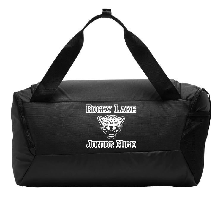 Rocky Lake Junior High  - Black Rocky Lake Junior High Logo Nike Duffel Bag
