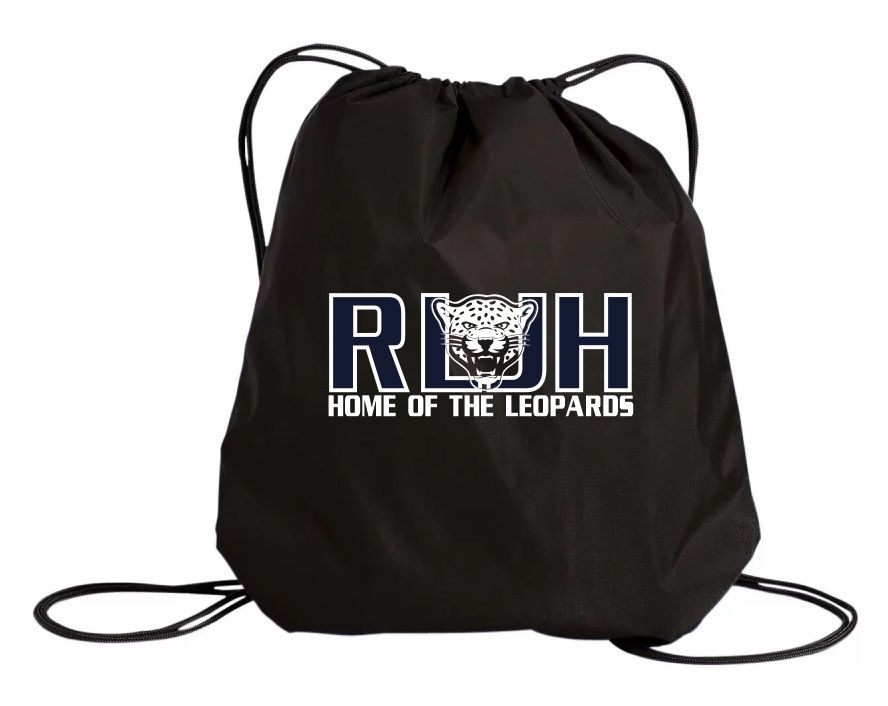 Rocky Lake Junior High - Black Home of the Leopards Cinch Bag