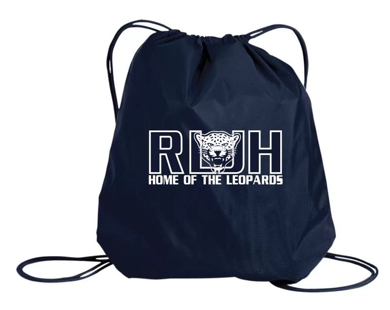 Rocky Lake Junior High - Navy Home of the Leopards Cinch Bag