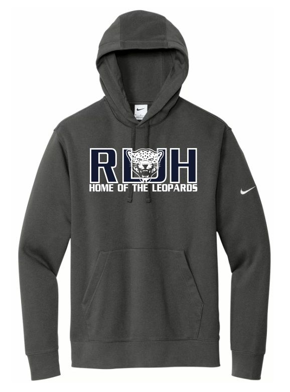 Rocky Lake Junior High - Anthracite Home of the Leopards Nike Hoodie