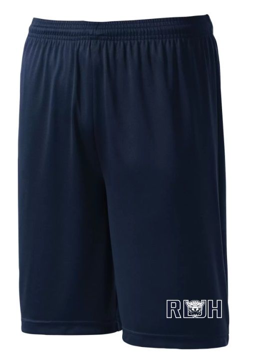 Rocky Lake Junior High - Navy RLJH with Leopard Head Shorts