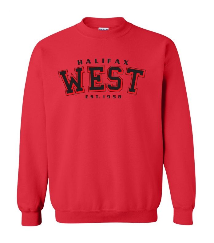 Halifax West High School - Red Halifax West Est.1958 Crewneck Sweatshirt