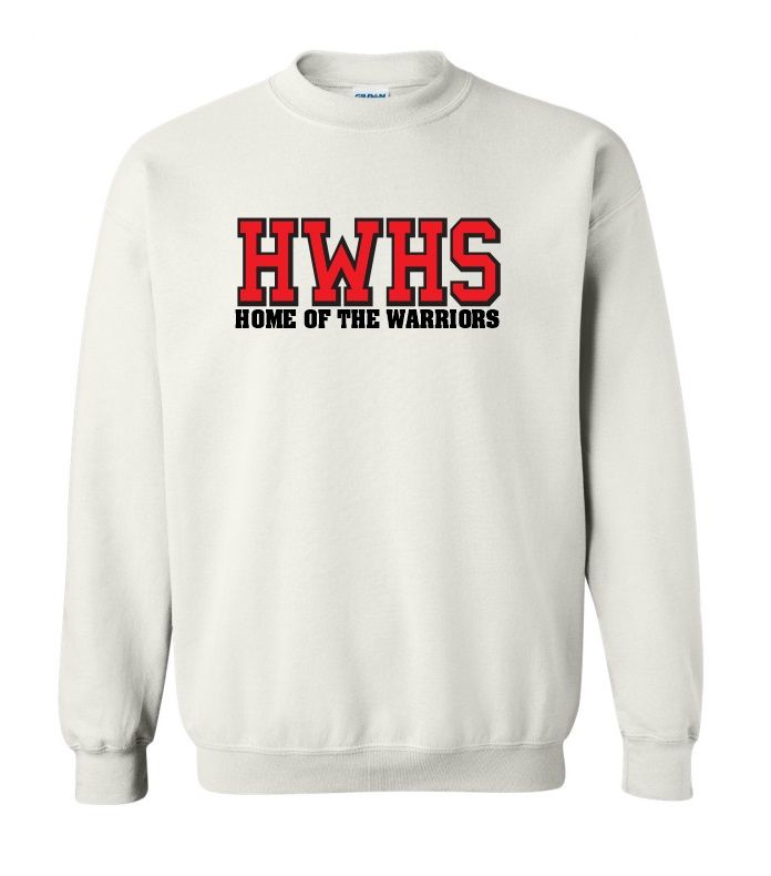 Halifax West High School - White HWHS Home of the Warriors Crewneck Sweatshirt