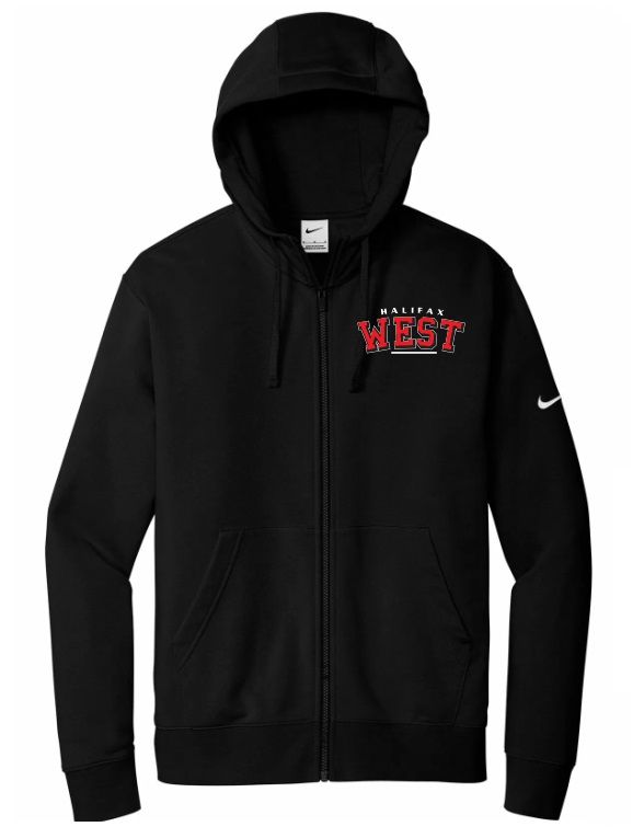 Halifax West High School - Black Halifax West Est.1958 Nike Zip Hoodie