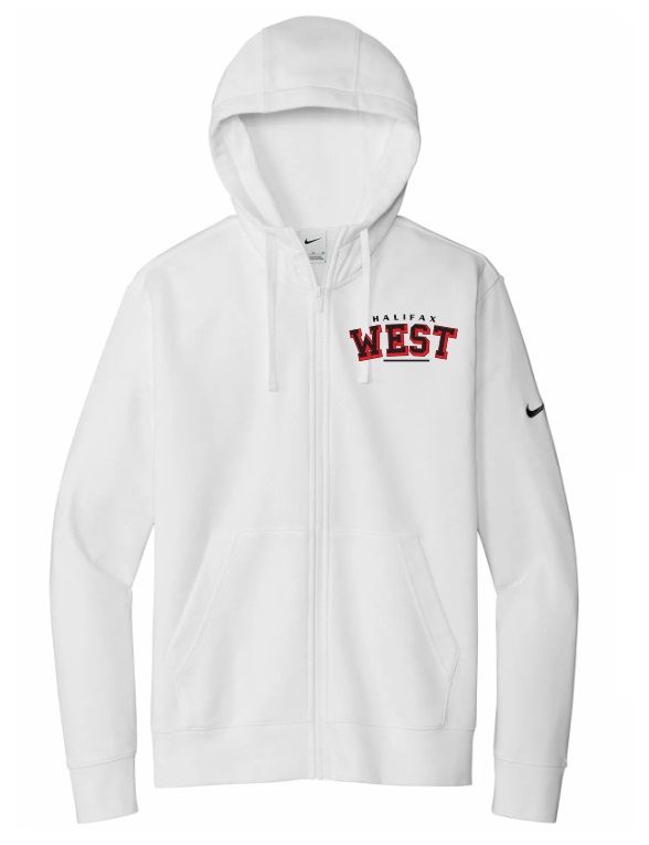 Halifax West High School - White Halifax West Est.1958 Nike Zip Hoodie