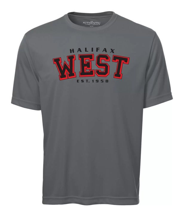 Halifax West High School - Coal Grey Halifax West Est.1958 Short Sleeve Moist Wick