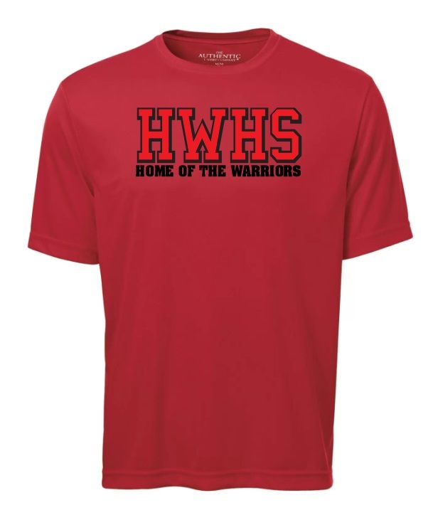 Halifax West High School - Red HWHS Home of the Warriors Short Sleeve Moist Wick