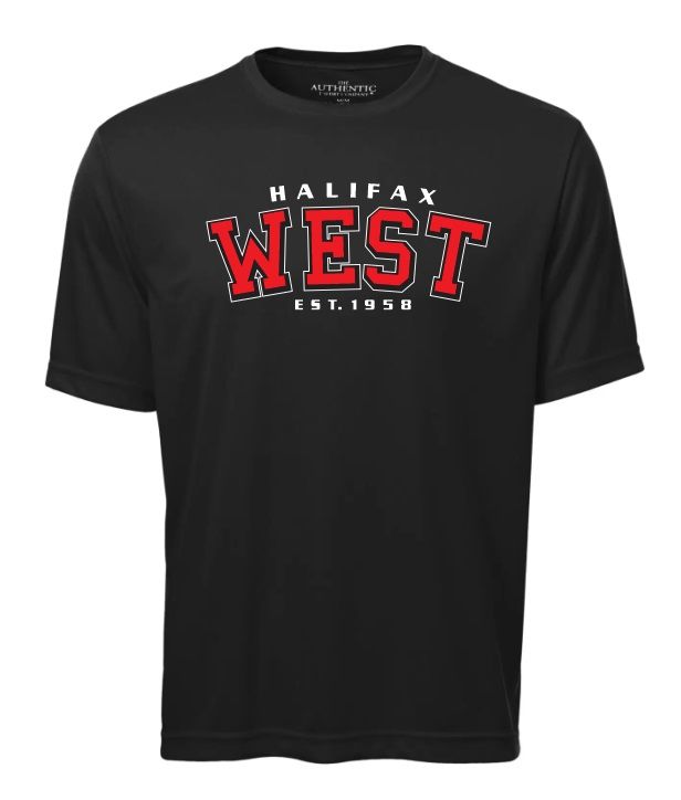 Halifax West High School - Black Halifax West Est.1958 Short Sleeve Moist Wick