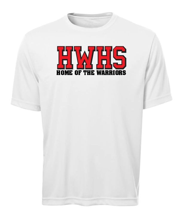 Halifax West High School - White HWHS Home of the Warriors Short Sleeve Moist Wick